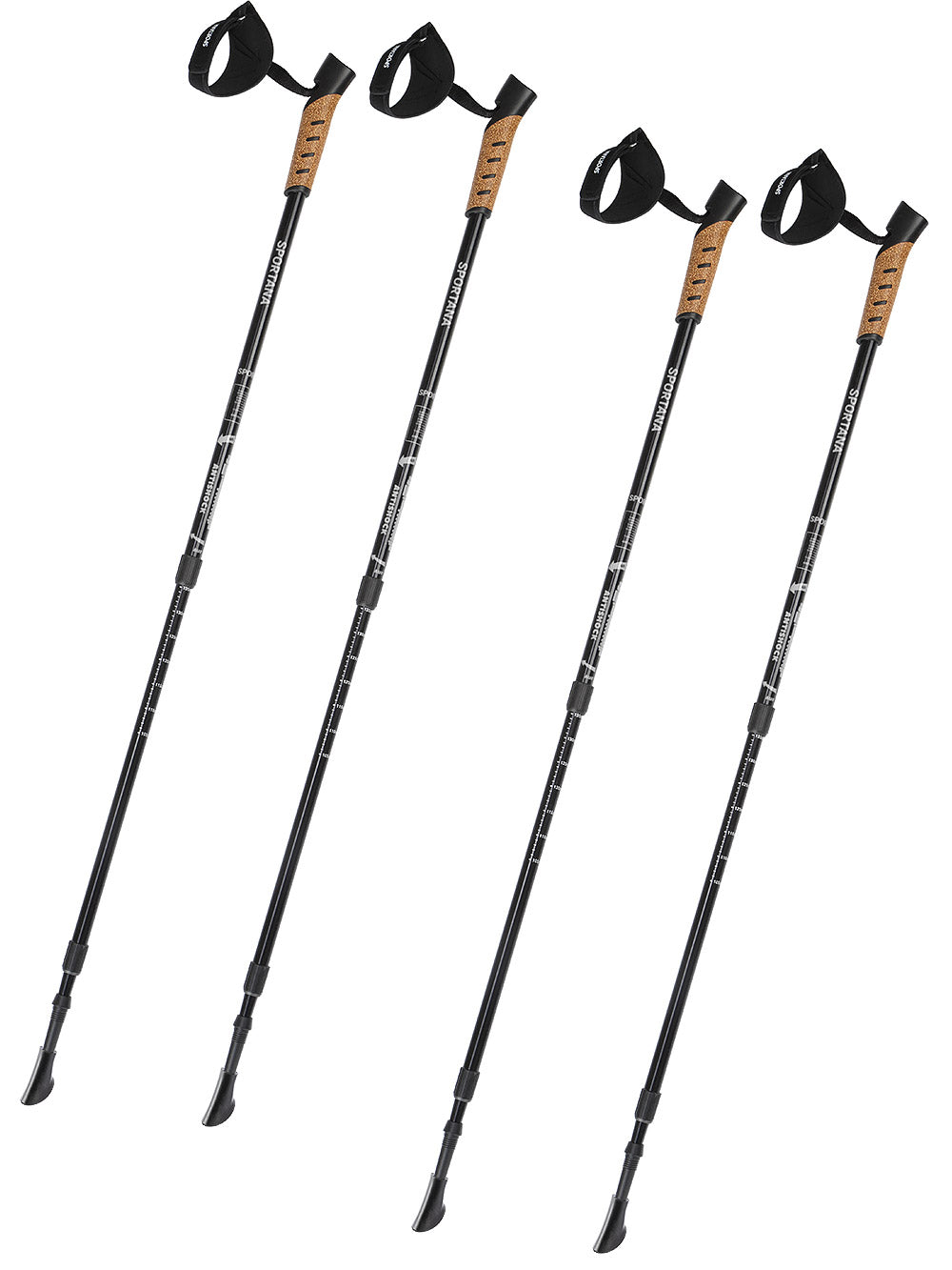 Racchette da Nordic Walking regolabili grigio alluminio