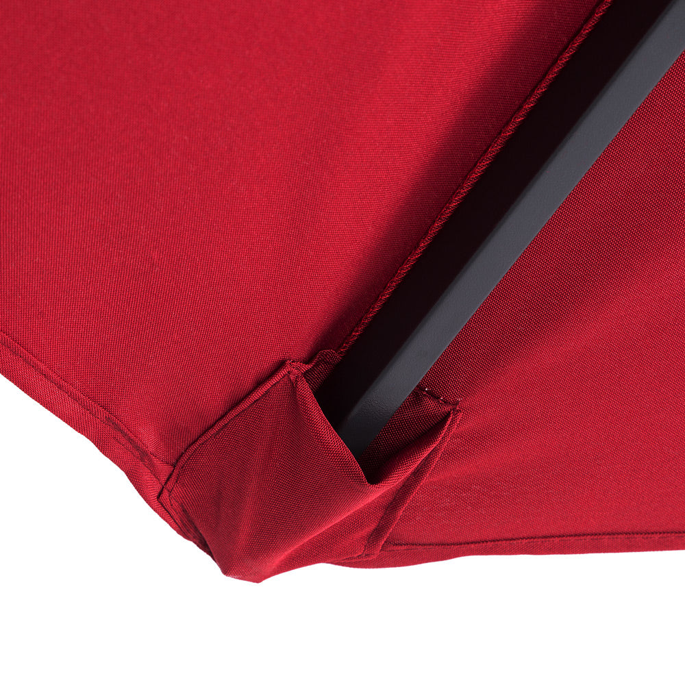 Ombrellone decentrato Mali LED rosso Ø350cm UV30+