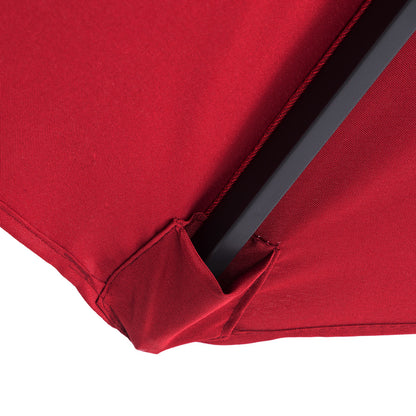 Ombrellone decentrato Mali LED rosso Ø350cm UV30+