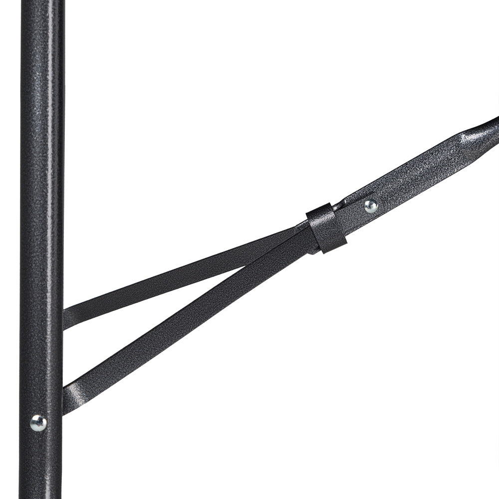 Tavolo da giardino nero optica polyrattan 180x75x73cm