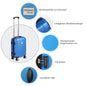 Set Valigie rigide blu M 61x31x21cm