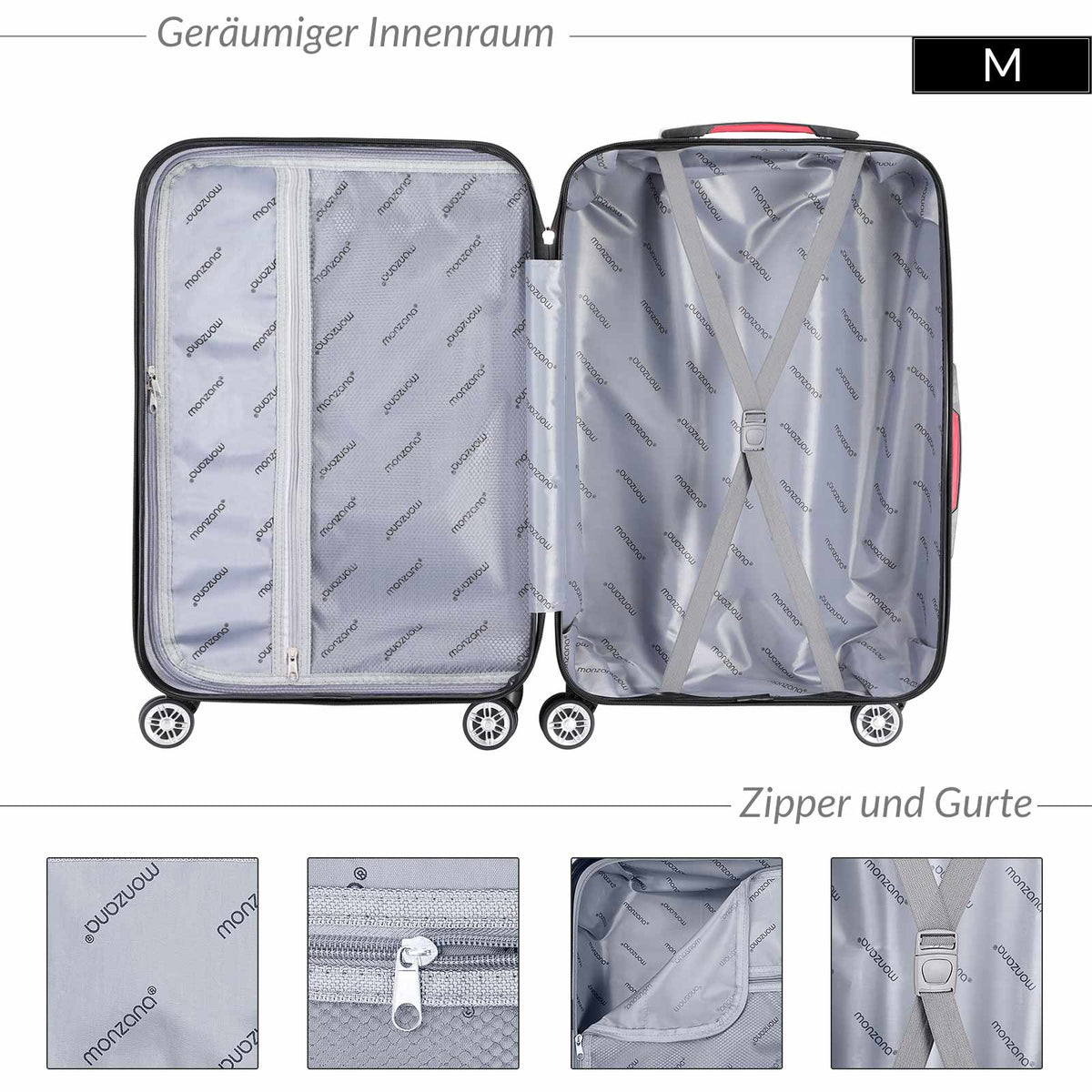 Set Valigie rigide blu M 61x31x21cm
