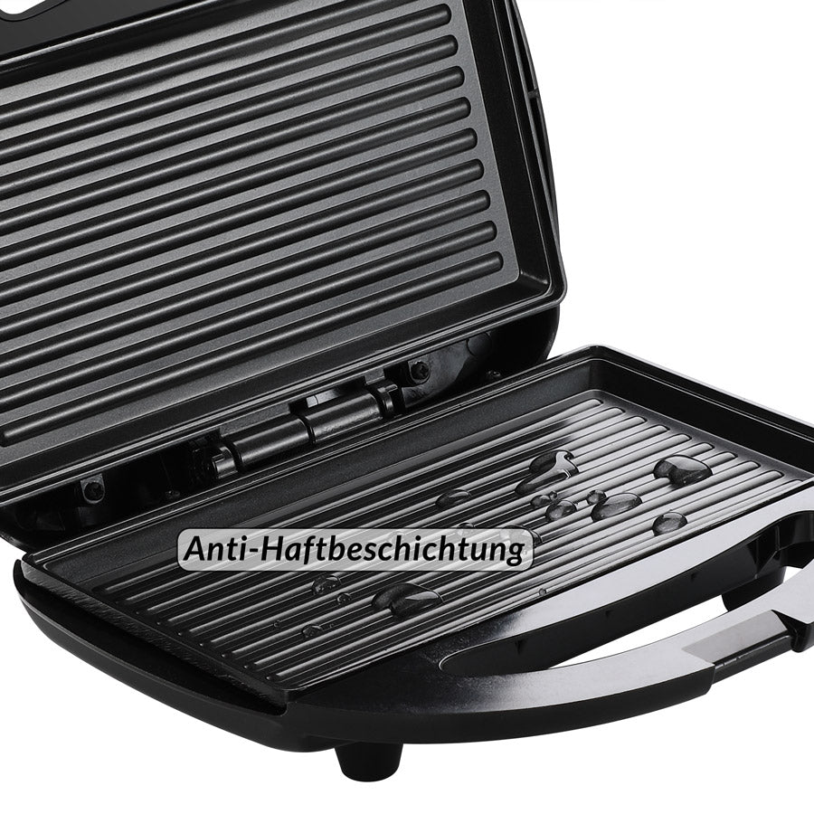 Grill a contatto 3 in 1 nero-argento 800 W