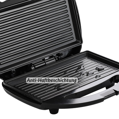 Grill a contatto 3 in 1 nero-argento 800 W