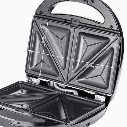 Grill a contatto 3 in 1 nero-argento 800 W