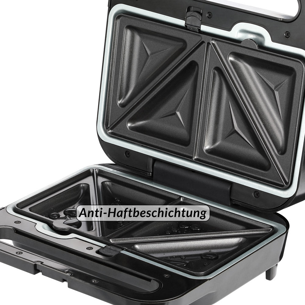 Grill a contatto 3 in 1 nero-argento 1000 W