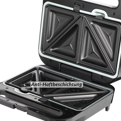 Grill a contatto 3 in 1 nero-argento 1000 W