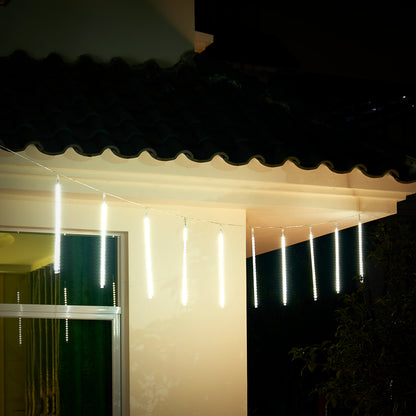 Luci di natale LED pioggia di diamanti bianco caldo