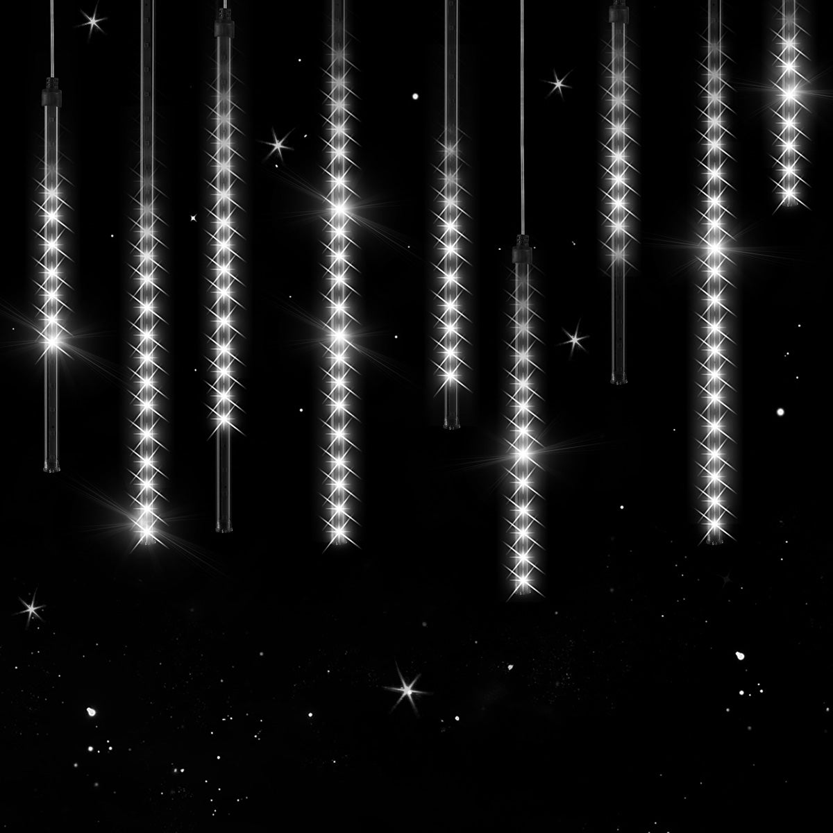 Luci di natale LED pioggia di diamanti bianco caldo
