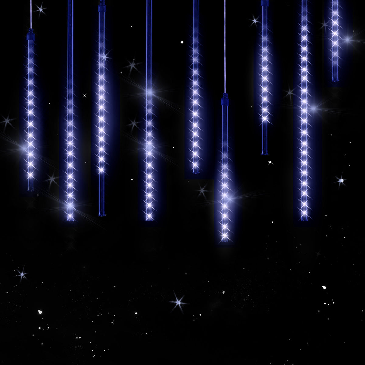 Luci di natale LED pioggia di diamanti blu