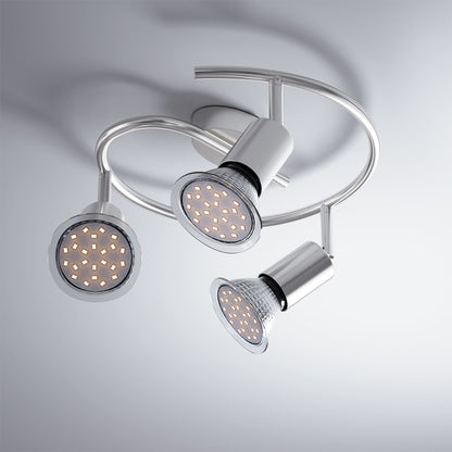 Plafoniera Amaryllis 3 luci LED rotondo 3W 300x125mm