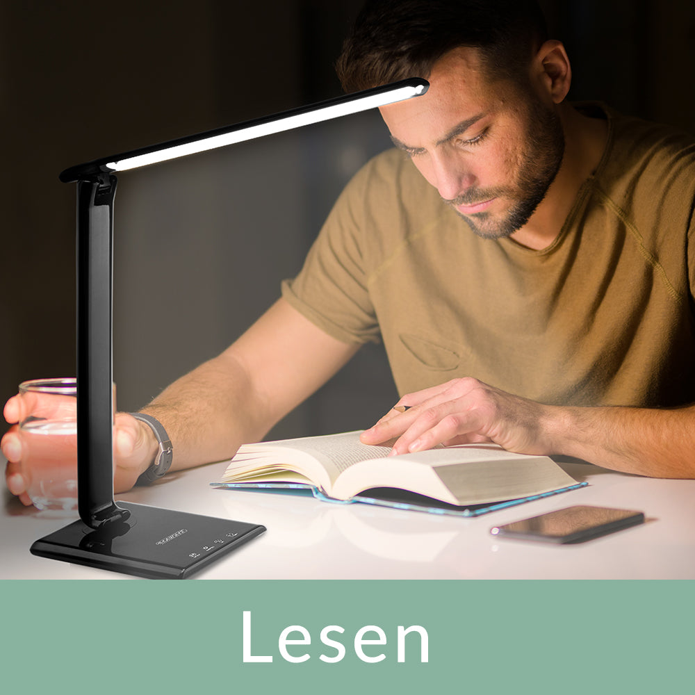 Lampada da tavolo a LED Cataleya nera