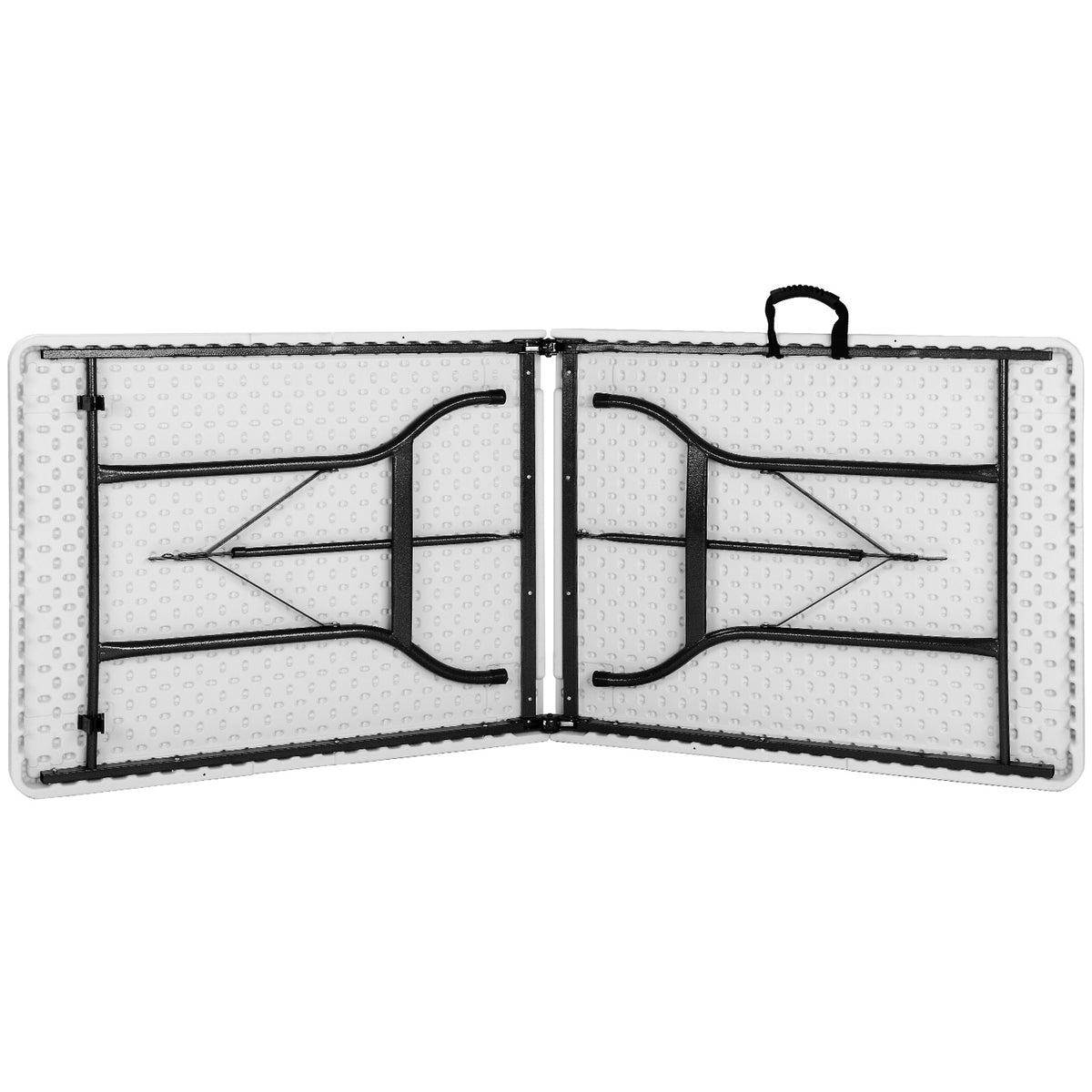 Tavolo da giardino bianco 220x70x72cm pieghevole