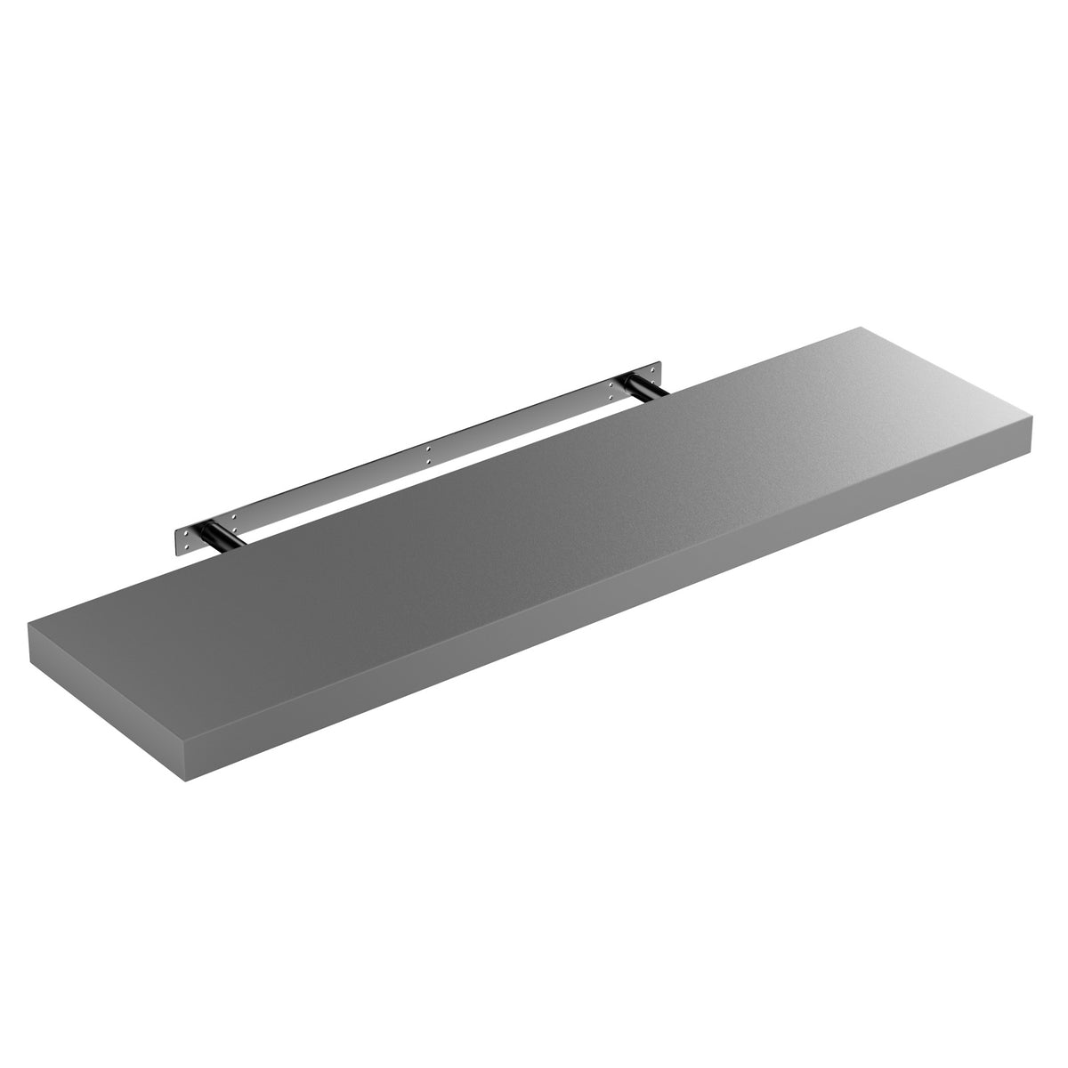 Mensola da parete 90cm grigio con supporto