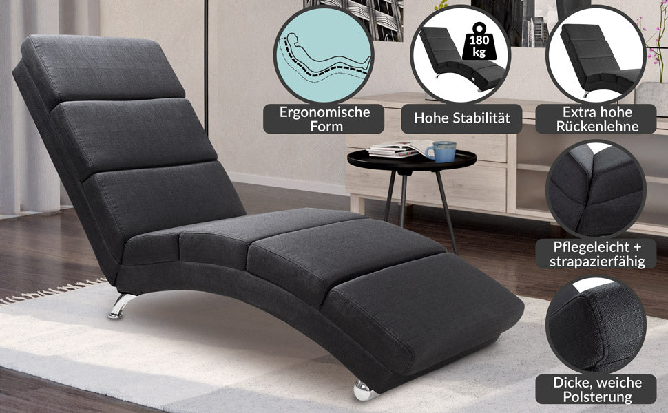 Poltrona relax London antracite tessuto