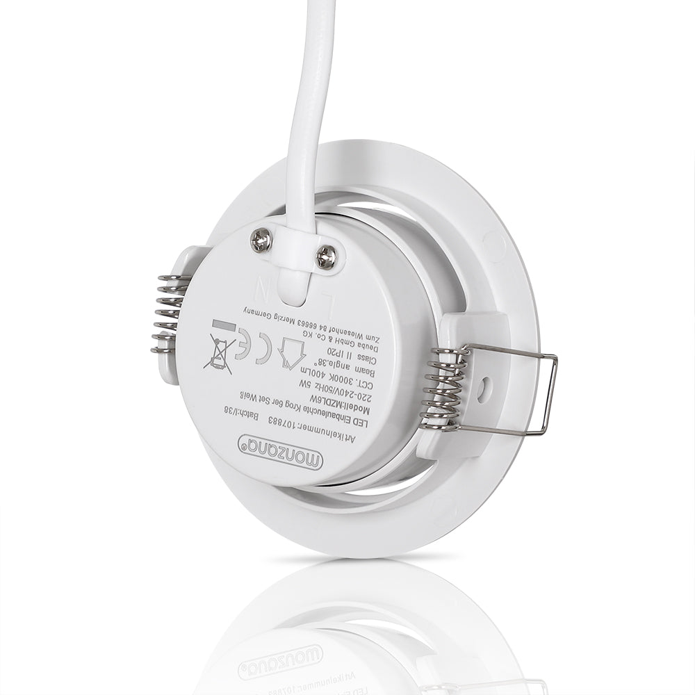 Luci da incasso LED dimmerabile set da 6 bianco