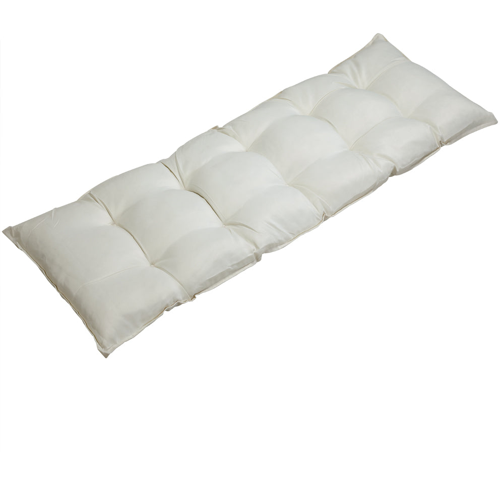 Cuscino per panchina da giardino crema 145x45x8cm