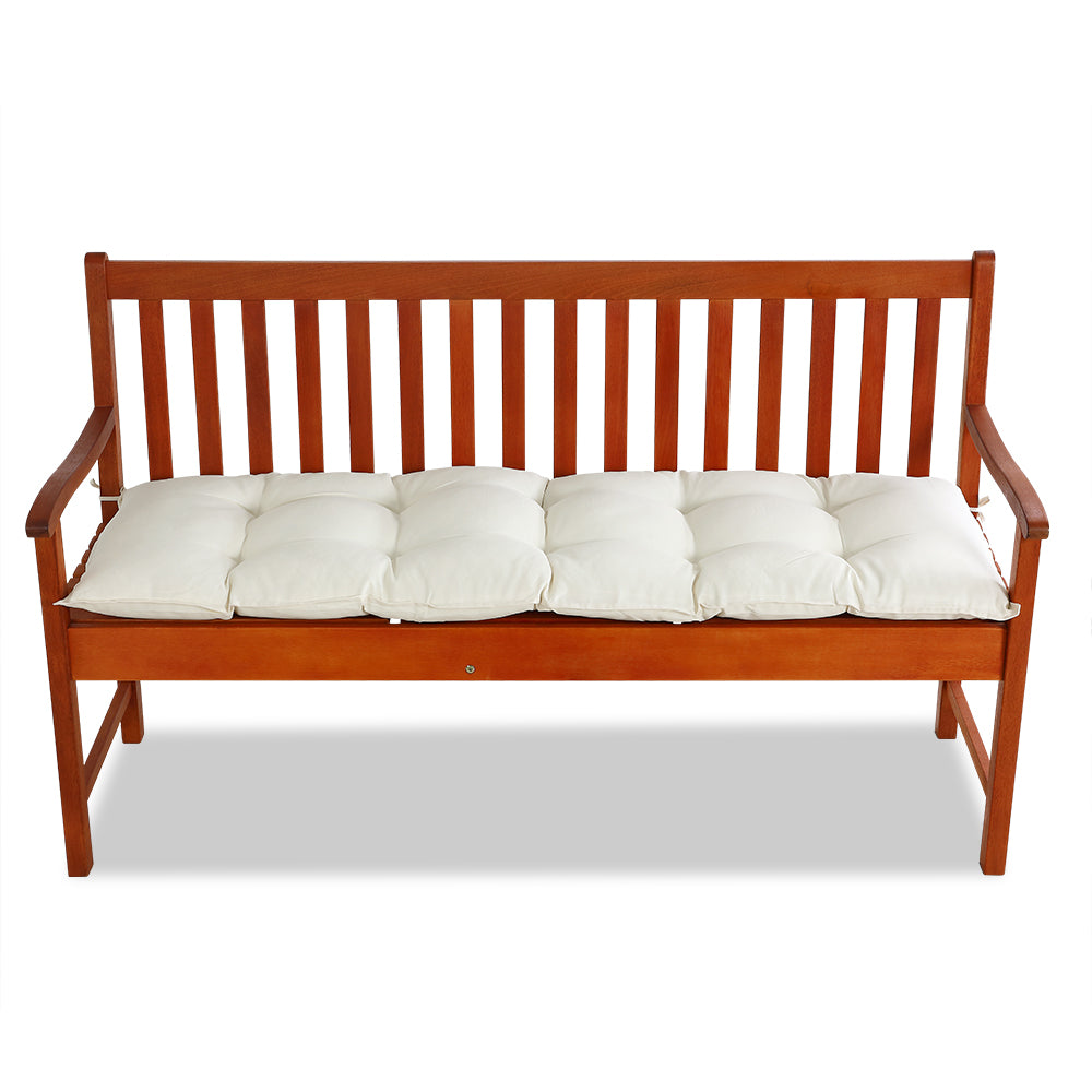 Cuscino per panchina da giardino crema 145x45x8cm