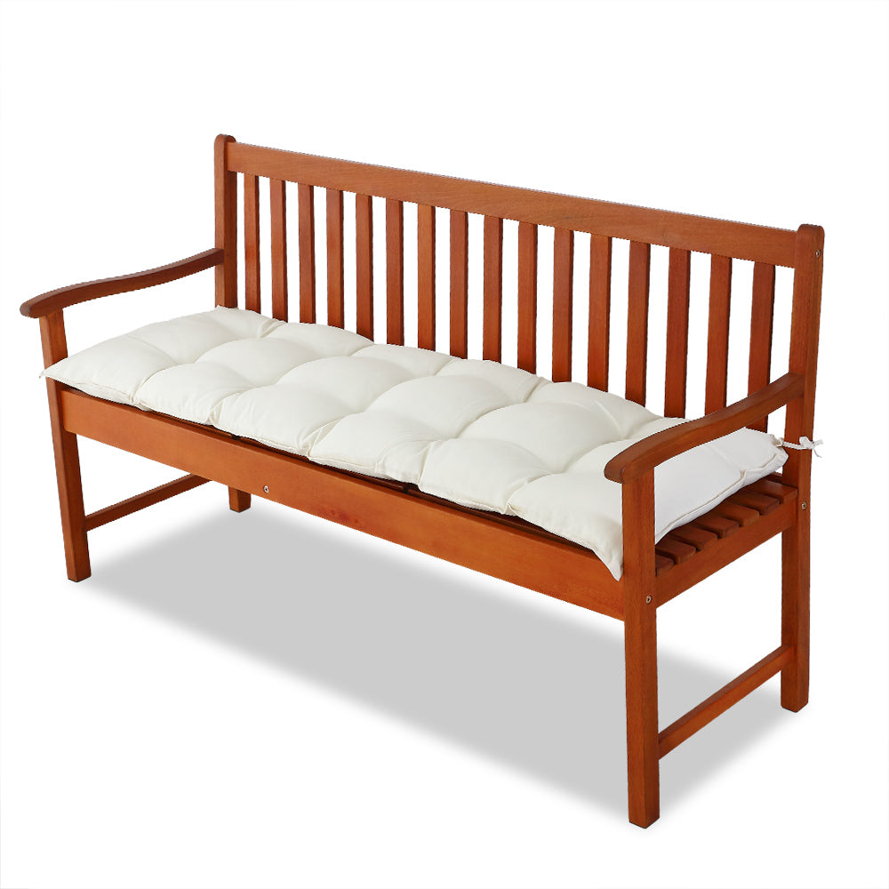 Cuscino per panchina da giardino crema 145x45x8cm