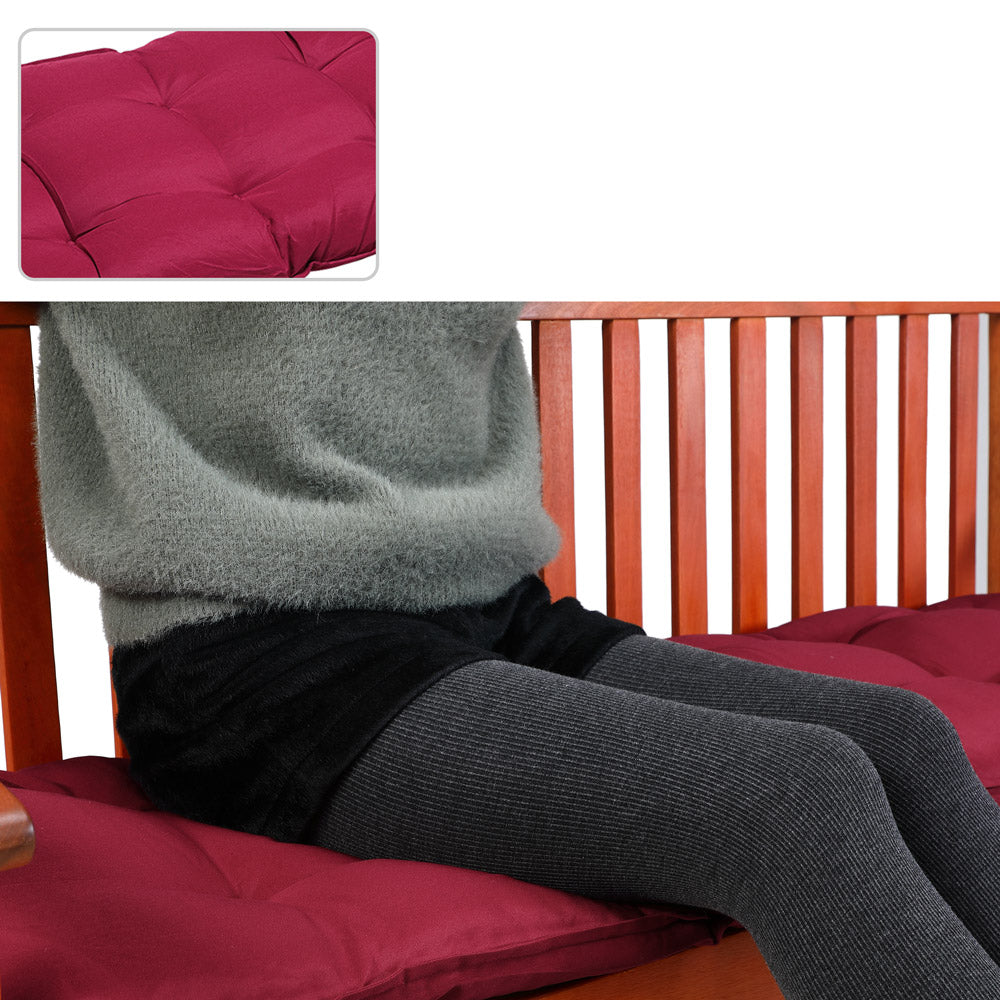 Cuscino per panchina da giardino rosso scuro 145x45x8cm