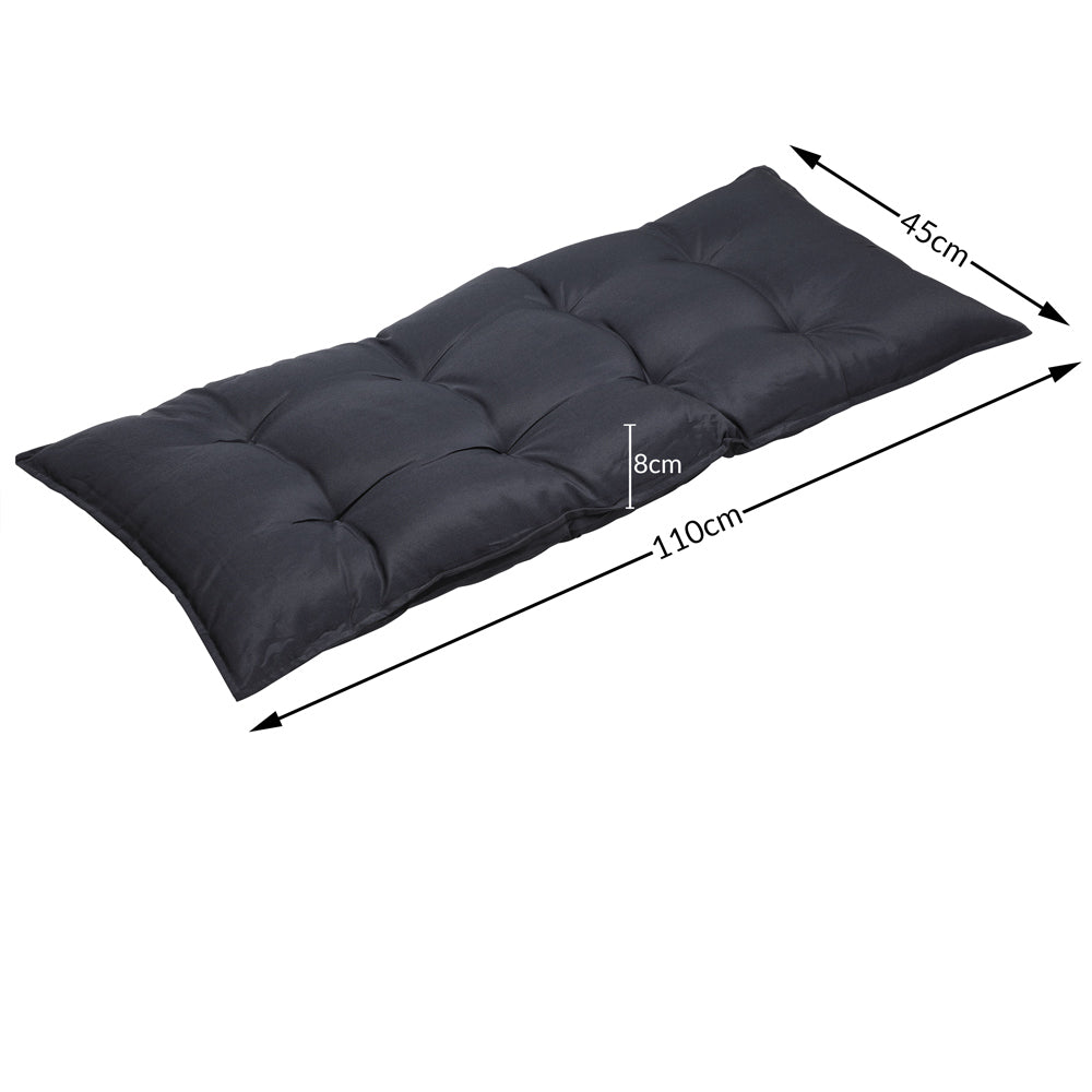 Cuscino copripanca imbottito 110x45x8cm antracite