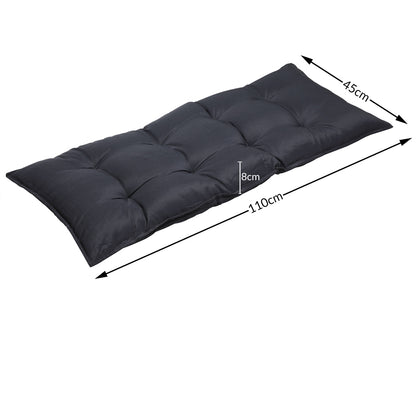 Cuscino copripanca imbottito 110x45x8cm antracite