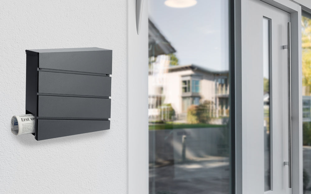 Cassetta postale acciaio antracide 37x11x36,5cm
