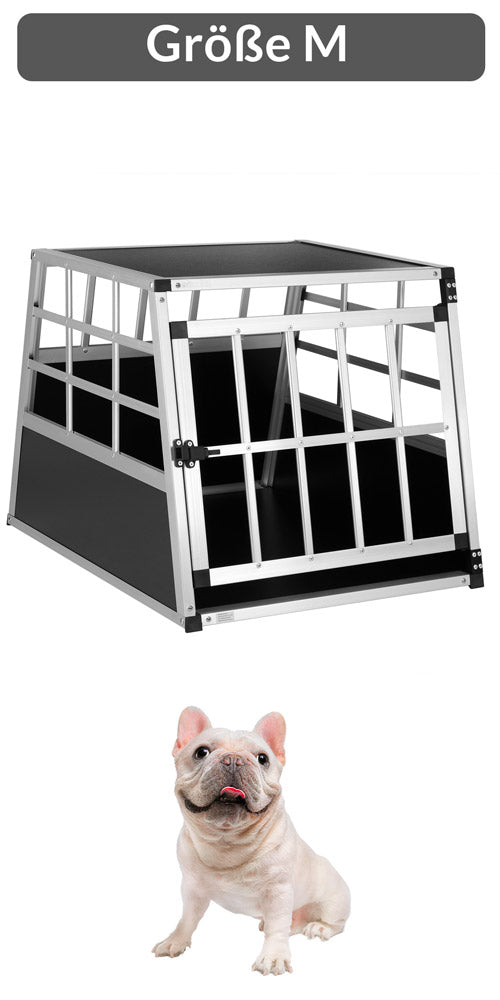 Box per trasporto cani M alluminio 70x54x51cm