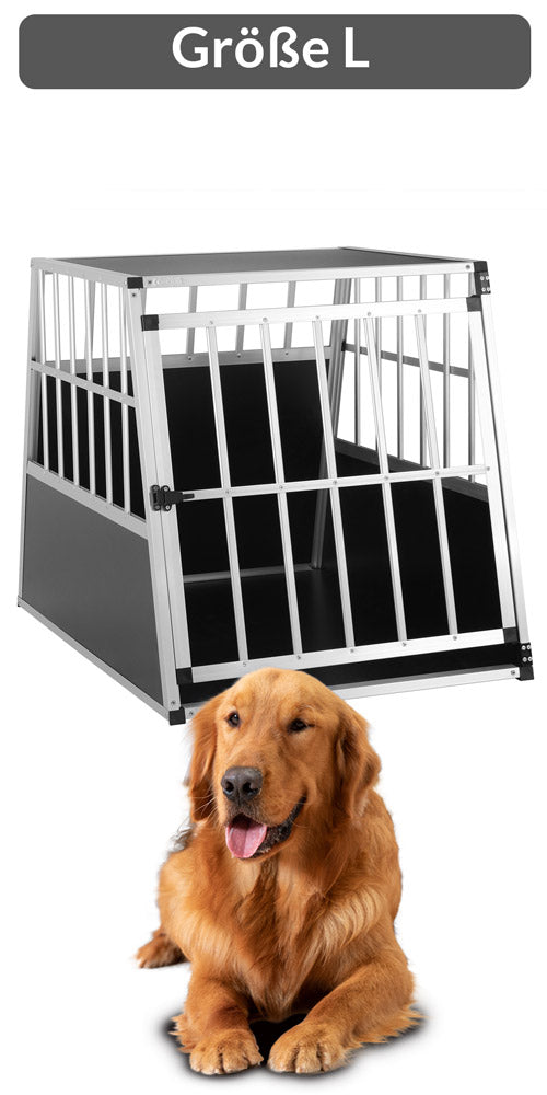 Box per trasporto cani M alluminio 70x54x51cm