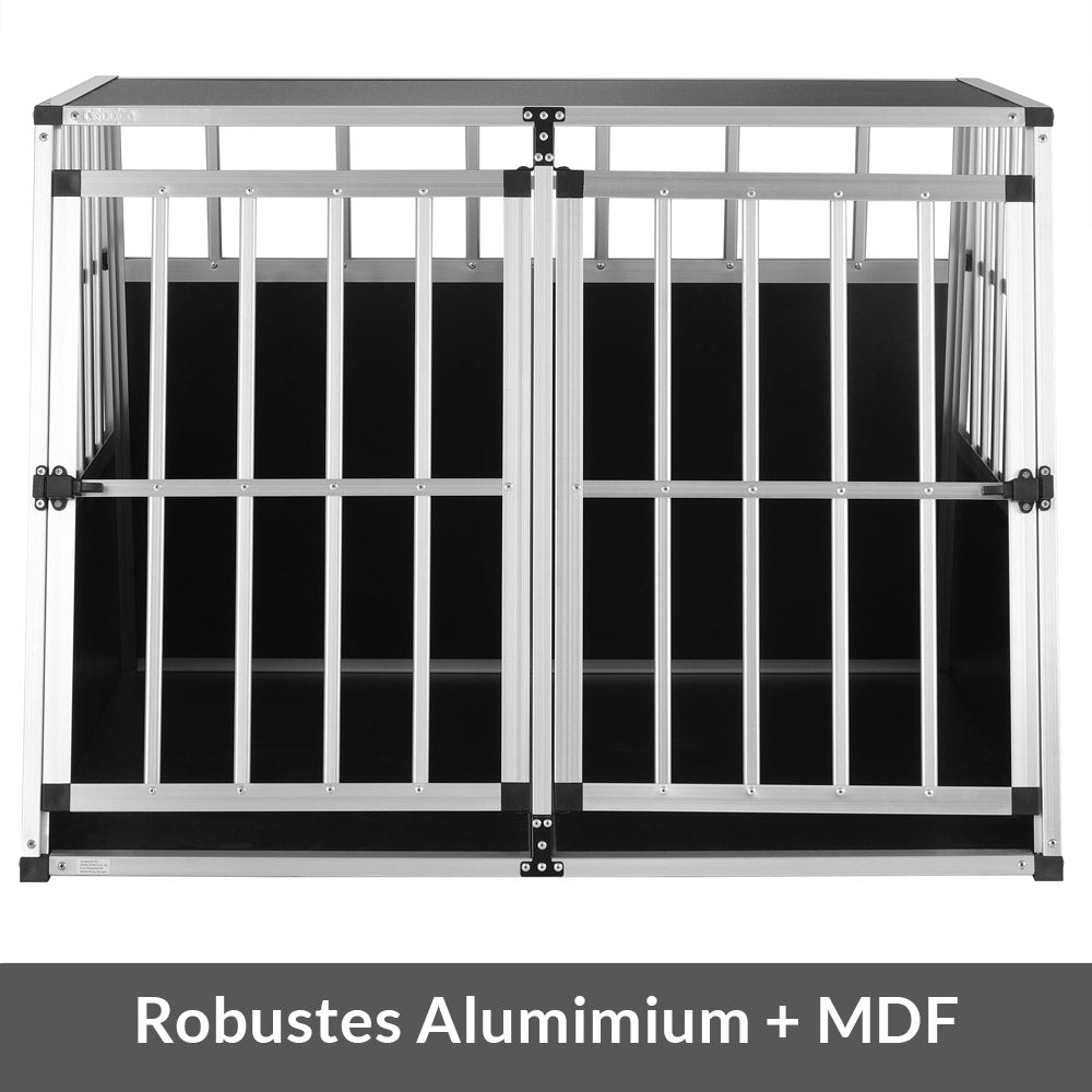 Box per trasporto cani XXL alluminio 97x90x70cm