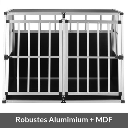Box per trasporto cani XXL alluminio 97x90x70cm