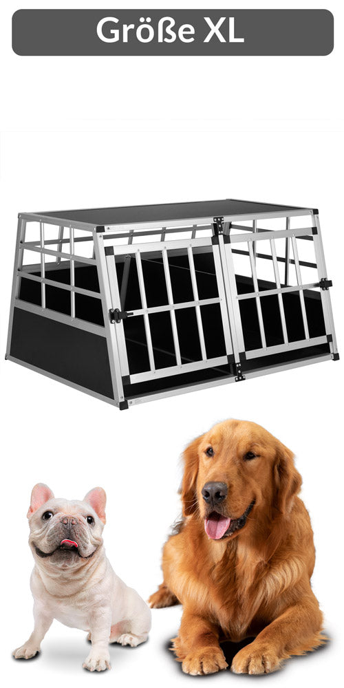 Box per trasporto cani XXL alluminio 97x90x70cm