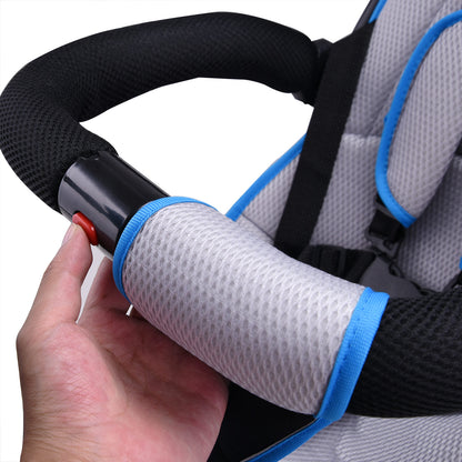 Triciclo passeggino per bambini blu con cappotta