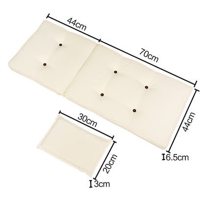Set di 2 coprisedia Vanamo Crema 118x45x7cm