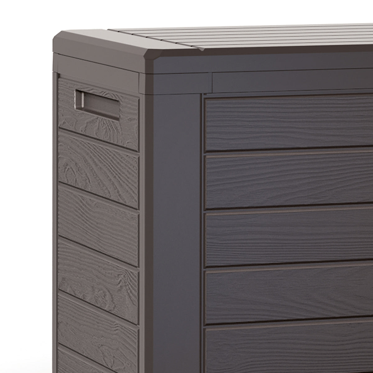 Baule da giardino Woody marrone 116x43x55cm