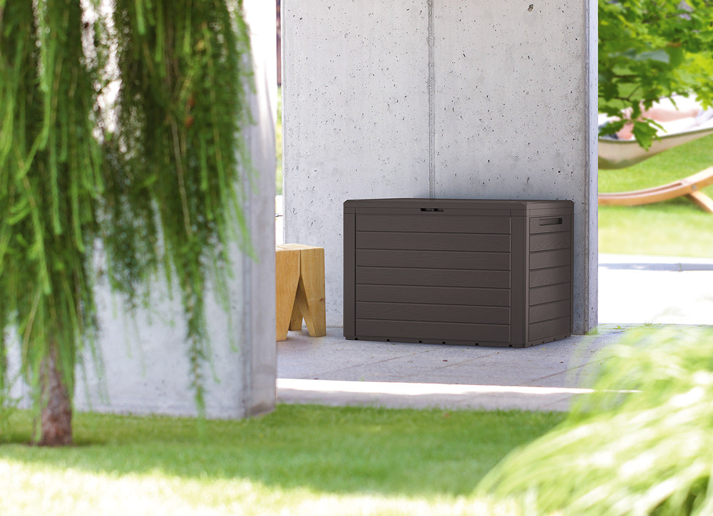 Baule da giardino Lille marrone 78x43,8x55cm