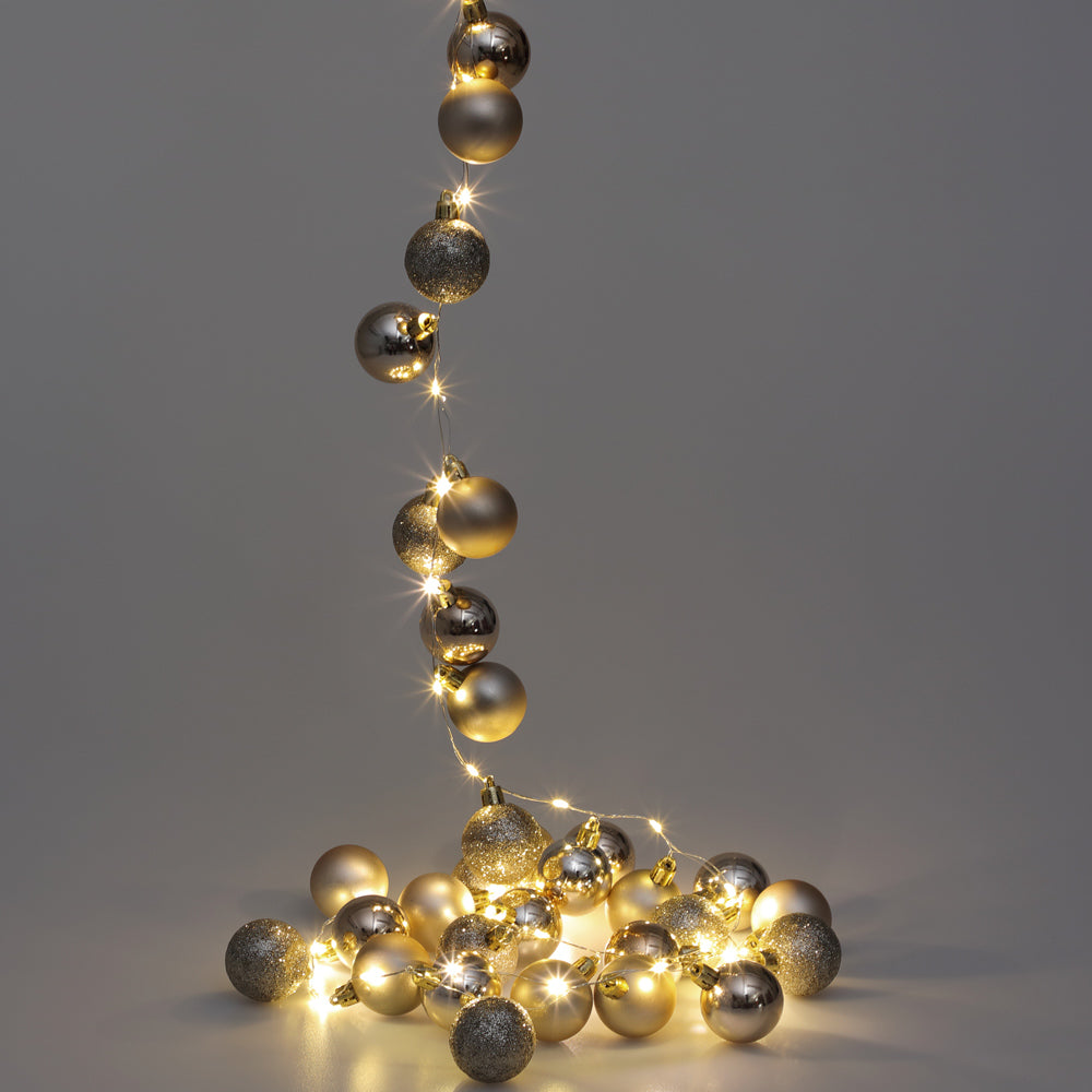 Catena di luci LED crema