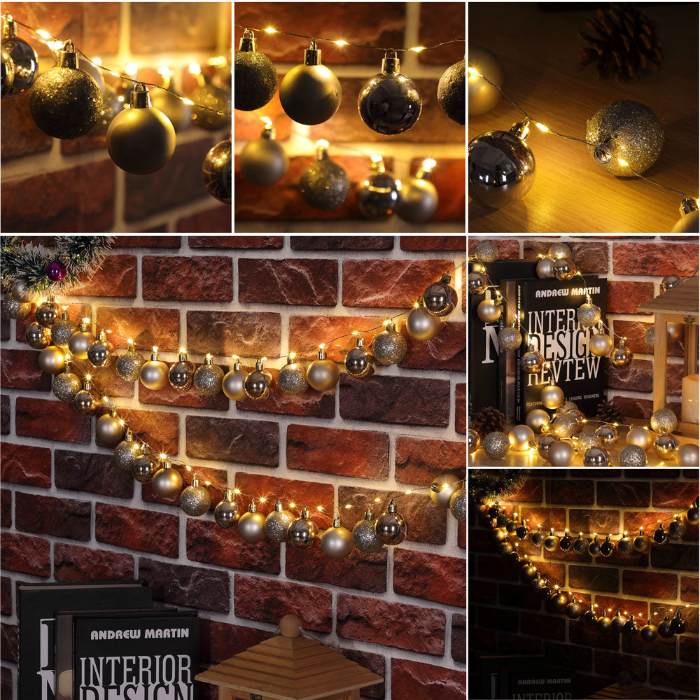 Catena di luci LED crema