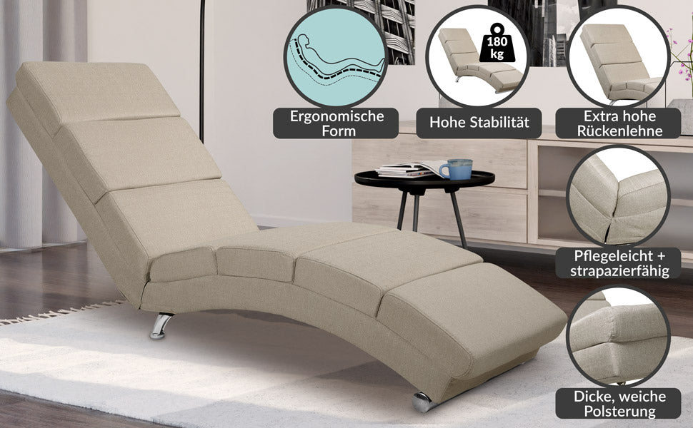Poltrona relax London crema tessuto