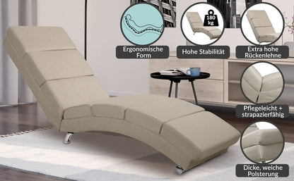 Poltrona relax London crema tessuto