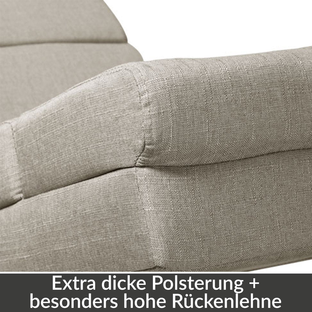 Poltrona relax London crema tessuto massaggiante