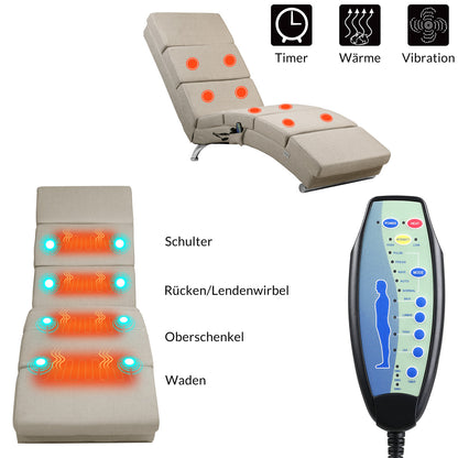 Poltrona relax London crema tessuto massaggiante