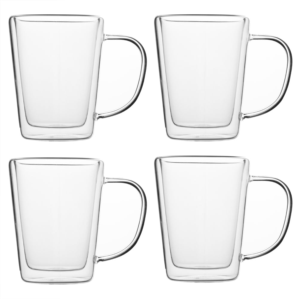 Set 4x Bicchieri da tè termici 250ml con doppia parete