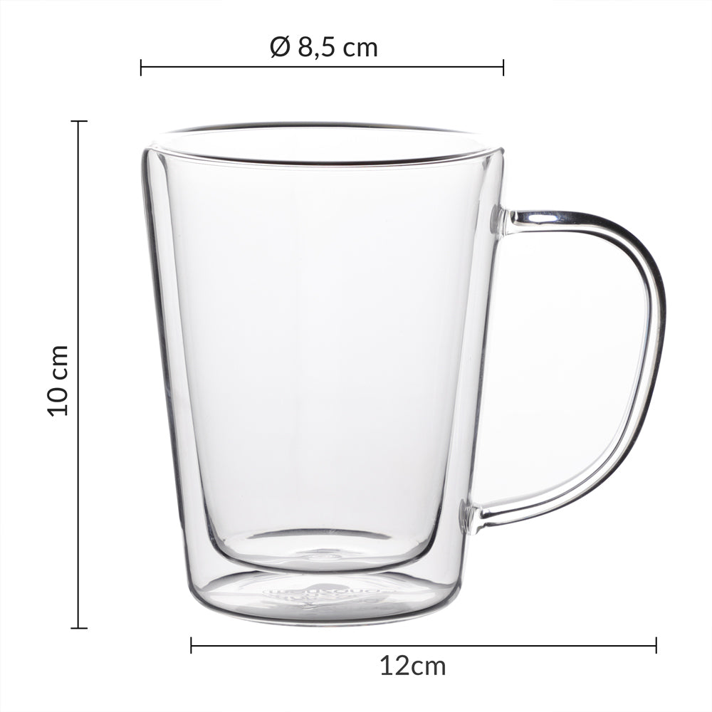 Set 4x Bicchieri da tè termici 250ml con doppia parete