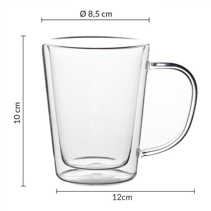 Set 4x Bicchieri da tè termici 250ml con doppia parete