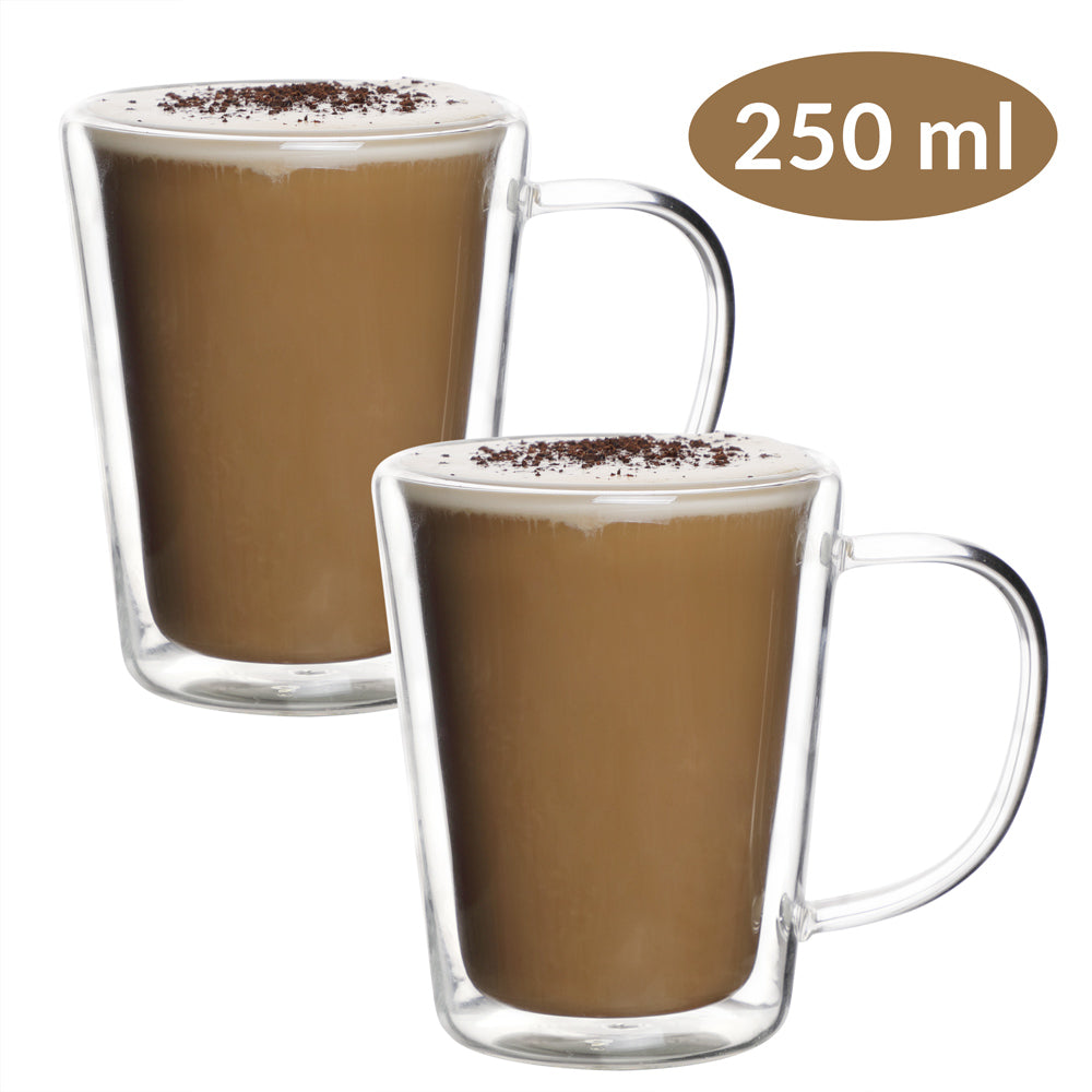 Set 4x Bicchieri da tè termici 250ml con doppia parete