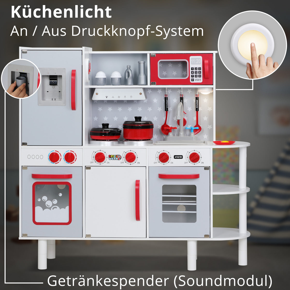 Cucina giocattolo per bambini 91x33x92cm