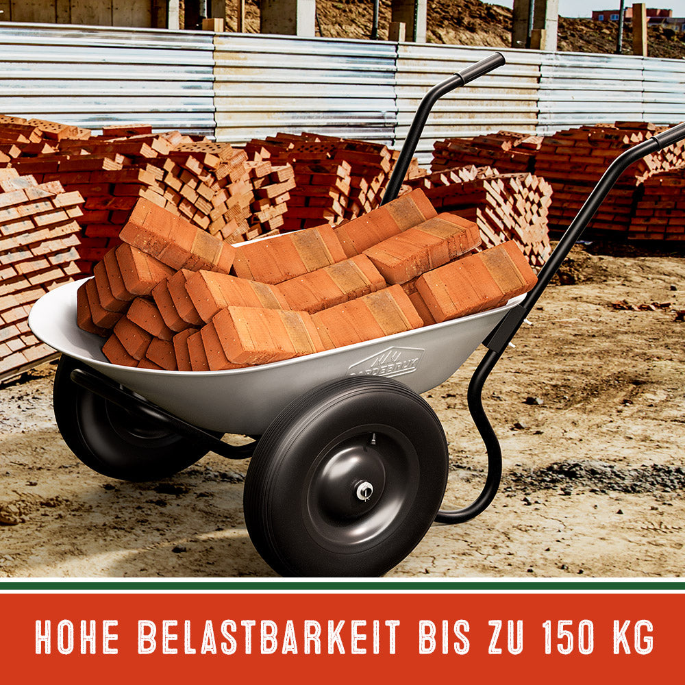 Carriola in  acciaio zincato 150 kg 100 litri