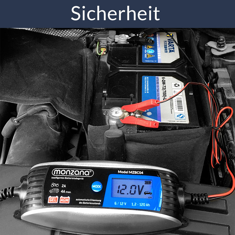 Caricatore batteria auto 6V/12V DC 4A/2A display LCD