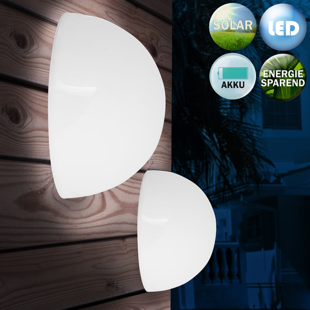 Set 3 x Lampade da giardino semisfera LED bianche